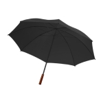 Parapluie manuel 8 panneaux avec manche en bois Ø132 Button couleur noir troisième vue