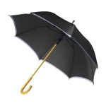 Parapluie nylon 190T avec passepoil réfléchissant Ø105 Auto Reflective couleur noir troisième vue