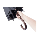 Parapluie personnalisé classique en RPET Ø105 Reciclo Essence couleur noir quatrième vue