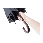 Parapluie personnalisé classique en RPET Ø105 Reciclo Essence couleur noir cinquième vue