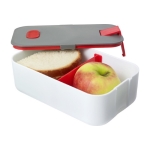 Lunch box en silicone 850ml avec support pour téléphone Division couleur rouge