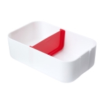 Lunch box en silicone 850ml avec support pour téléphone Division couleur rouge