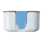 Lunch box en silicone 850ml avec support pour téléphone Division couleur bleu ciel première vue