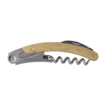 Ouvre-bouteille à trois fonctions Tire-bouchon Bambou Multifunction couleur bois deuxième vue