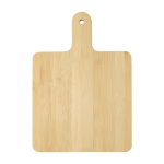 Planche carrée pour découper et servir le fromage avec couteau couleur bois première vue