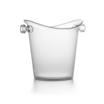 Seau à glace en plastique à effet givré avec poignées 4 L Basic couleur transparent deuxième vue