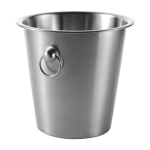 Seau à glace en acier avec poignées en forme de cube 4,5 L Inox Handle couleur argenté première vue
