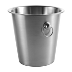 Seau à glace en acier avec poignées en forme de cube 4,5 L Inox Handle couleur argenté deuxième vue