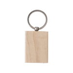 Porte-clés de merchandising rectangulaire en bois Rectwood couleur bois deuxième vue