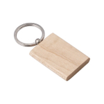 Porte-clés de merchandising rectangulaire en bois Rectwood couleur bois quatrième vue