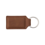Porte-clés en PU marron avec anneau en métal de style formel Classic couleur marron première vue