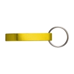 Porte-clés décapsuleur en métal brillant avec logo Functional couleur jaune première vue