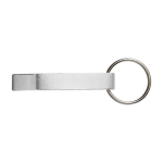Porte-clés décapsuleur en métal brillant avec logo Functional couleur argenté première vue