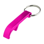 Porte-clés décapsuleur en métal brillant avec logo Functional couleur fuchsia première vue