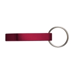 Porte-clés décapsuleur en métal brillant avec logo Functional couleur rouge foncé première vue