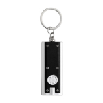 Porte-clés promotionnel en plastique coloré à lampe torche LED Light couleur noir deuxième vue