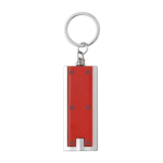 Porte-clés promotionnel en plastique coloré à lampe torche LED Light couleur rouge première vue