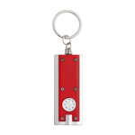 Porte-clés promotionnel en plastique coloré à lampe torche LED Light couleur rouge deuxième vue