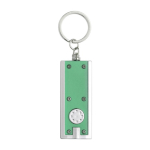 Porte-clés promotionnel en plastique coloré à lampe torche LED Light couleur vert deuxième vue