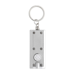 Porte-clés promotionnel en plastique coloré à lampe torche LED Light couleur argenté deuxième vue