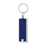Porte-clés promotionnel en plastique coloré à lampe torche LED Light couleur bleu marine première vue