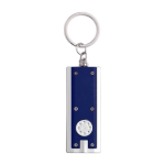 Porte-clés promotionnel en plastique coloré à lampe torche LED Light couleur bleu marine deuxième vue