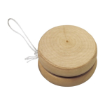 Yo-yo publicitaire en bois avec logo imprimé ou gravé troisième vue