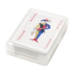Jeu de 54 cartes en français dans boîte de présentation à offrir Joker couleur transparent dixième vue