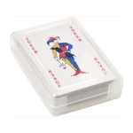 Jeu de 54 cartes en français dans boîte de présentation à offrir Joker couleur transparent huitième vue