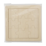 Puzzle en bois publicitaire personnalisé pour entreprises Photo couleur bois troisième vue