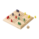 Jeu de voyage en bois dans une pochette en coton à offrir Smart couleur bois première vue