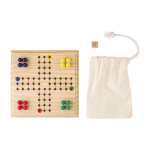 Jeu de voyage en bois dans une pochette en coton à offrir Smart couleur bois deuxième vue