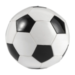 Petit ballon de football personnalisable avec logo imprimé Fútbol Mini couleur blanc/noir troisième vue