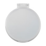 Miroir de poche publicitaire pas cher en plastique BasicStyle couleur blanc deuxième vue