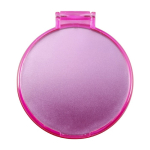Miroir de poche publicitaire pas cher en plastique BasicStyle couleur rose deuxième vue