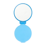 Miroir de poche publicitaire pas cher en plastique BasicStyle couleur bleu ciel première vue