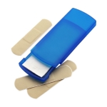 Boîte en plastique colorée et personnalisée avec 5 pansements Colors couleur bleu deuxième vue