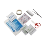 Trousse de secours publicitaire en sac avec divers accessoires Alert couleur bleu deuxième vue