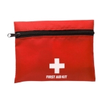 Trousse de secours publicitaire en sac avec divers accessoires Alert couleur rouge première vue