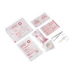 Trousse de secours publicitaire en sac avec divers accessoires Alert couleur rouge deuxième vue
