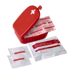 Trousse de secours personnalisable avec pansements, lingettes Urgency couleur rouge troisième vue