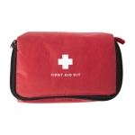 Trousse de secours en polyester avec fermeture éclair Crisis couleur rouge deuxième vue