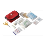Trousse de secours en polyester avec fermeture éclair Crisis couleur rouge quatrième vue