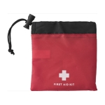Trousse de secours avec fermeture à cordon et 10 accessoires Bag couleur rouge cinquième vue