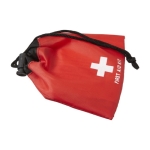 Trousse de secours avec fermeture à cordon et 10 accessoires Bag couleur rouge huitième vue
