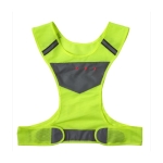 Gilet jaune en filet réfléchissant avec trois lumières couleur jaune fluorescent première vue