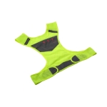 Gilet jaune en filet réfléchissant avec trois lumières couleur jaune fluorescent onzième vue