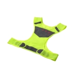 Gilet jaune en filet réfléchissant avec trois lumières couleur jaune fluorescent sixième vue