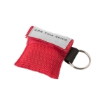 Masque de réanimation plié dans un sac avec porte-clés CRP couleur rouge sixième vue