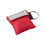 Masque de réanimation plié dans un sac avec porte-clés CRP couleur rouge neuvième vue
